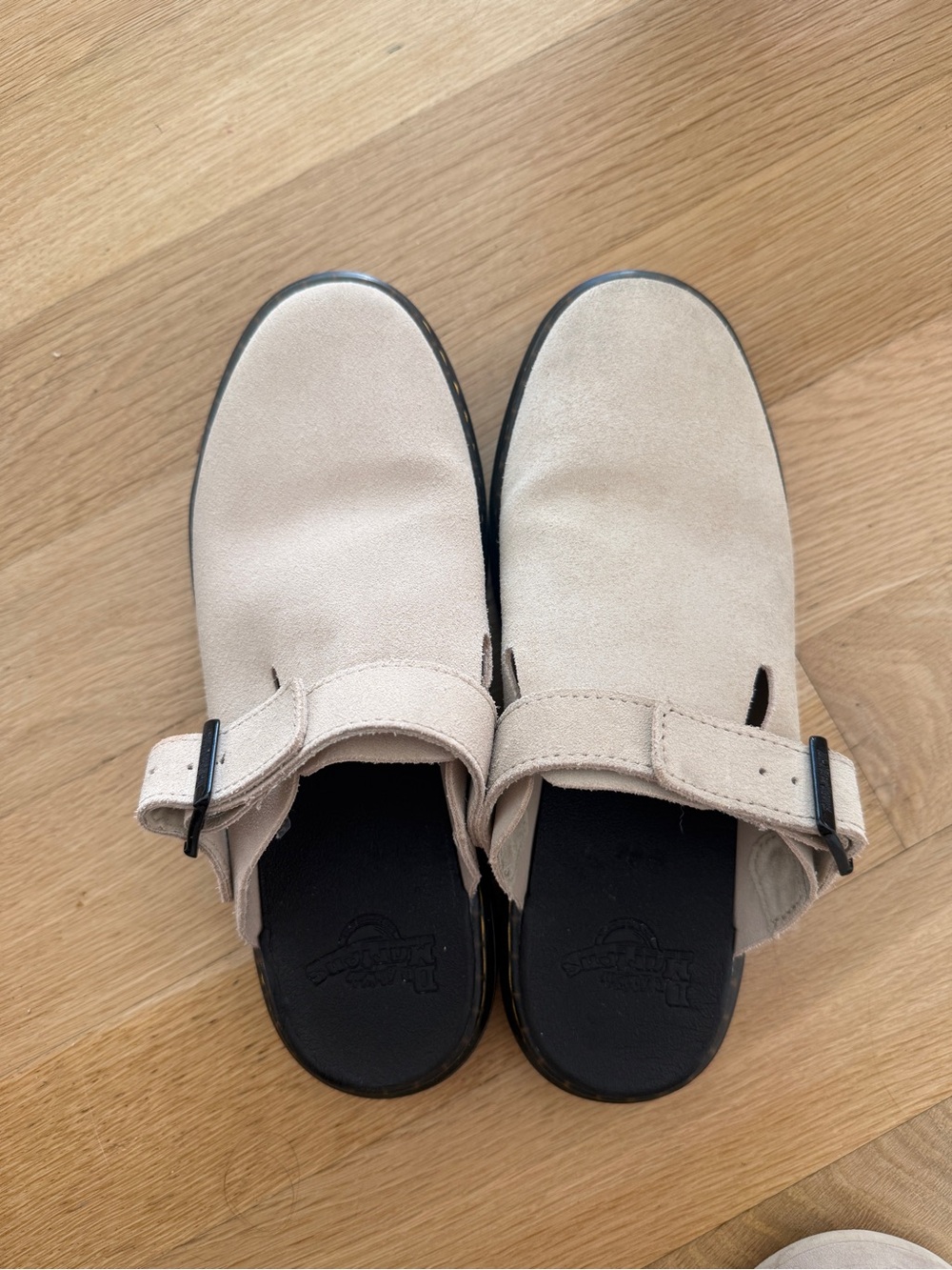 Dr. Martens Carlson Suede Slingback Mules Sand